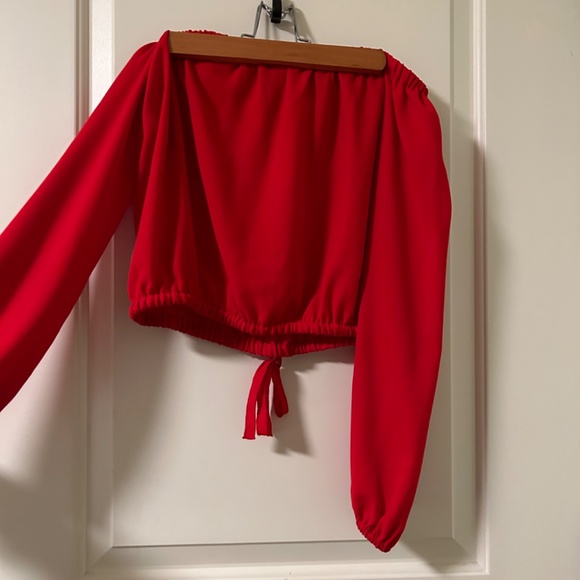 Aritzia Off-the-Shoulder Red Top (size S) - Picture 2 of 4